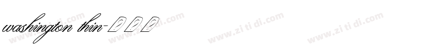 washington thin字体转换